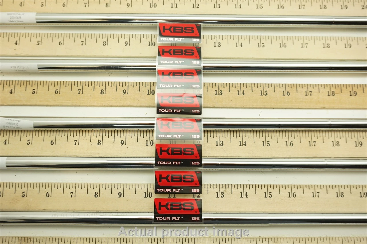 Uncut KBS FLT 125 S+ Stiff+ 3-PW Iron Shaft Set .355 37.5"-40.5" 727593