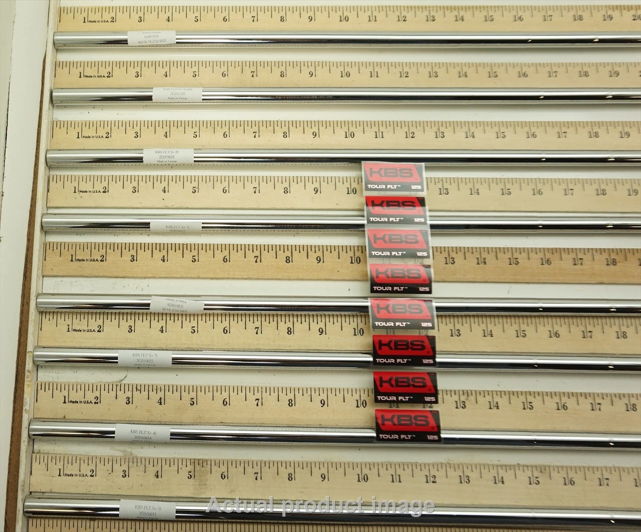 Uncut KBS FLT 125 S+ Stiff+ 3-PW Iron Shaft Set .355 37.5"-40.5" 727593 - Image 2