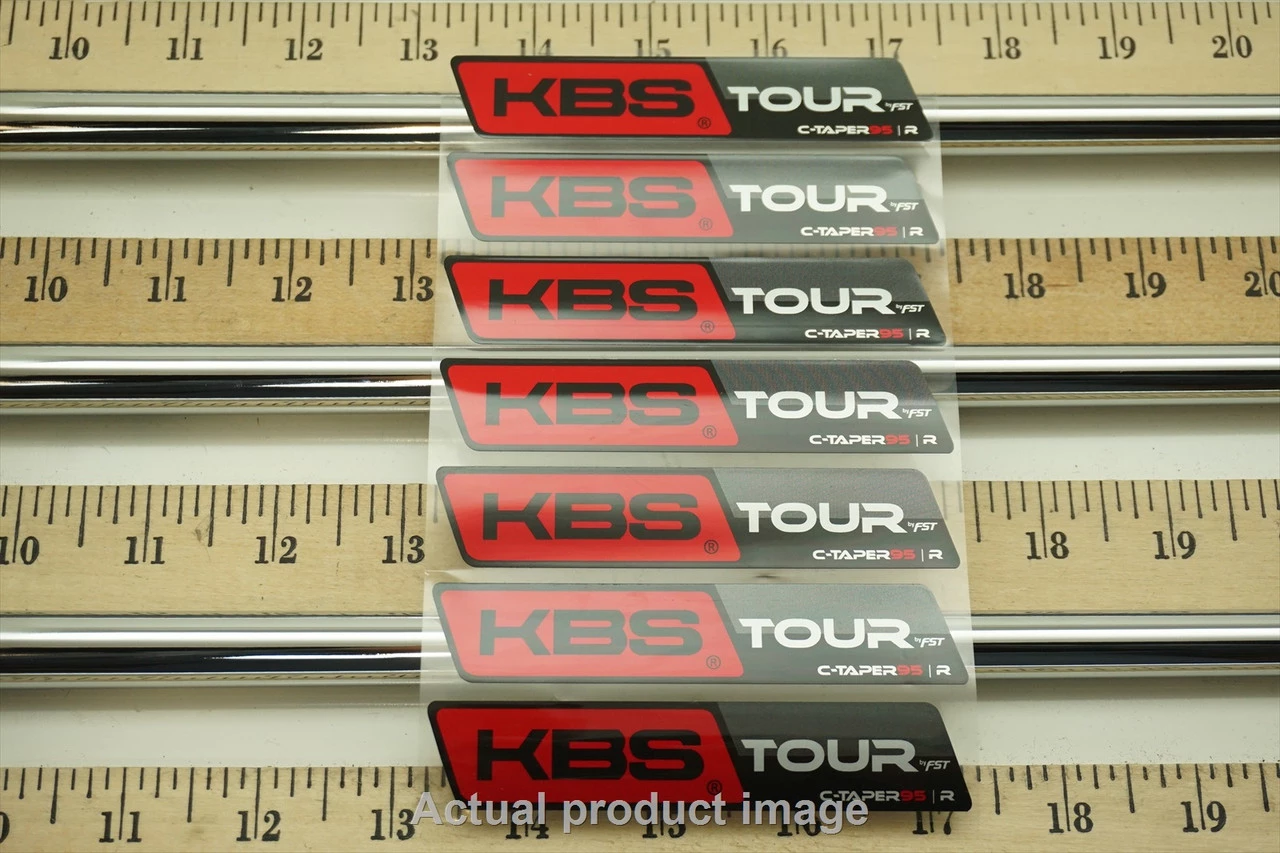 New KBS C-Taper 95 Chrome Regular 4-PW 37.5"-40" 7pc Iron Shaft Set .355 Taper