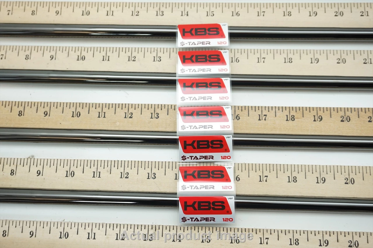 NEW KBS TOUR $-TAPER BLACK PVD 120G STIFF IRON SHAFT SET .355 4-PW 727850