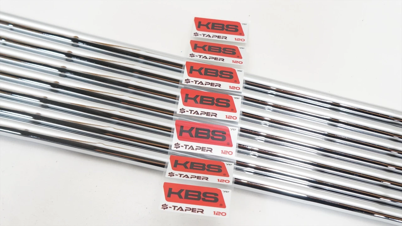 New Uncut KBS $-Taper 120 STIFF 37.5"-40" 4-PW Iron Shaft Set .355 Taper